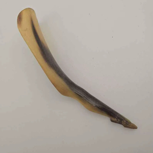 Natural buffalo horn shoe handmade shoe horn curved design smooth finish durable footwear <b>helper</b> premium quality tool - Product Image 1