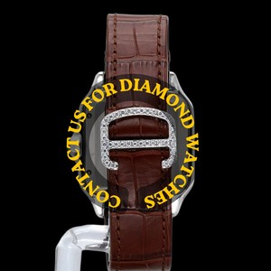 Reloj de Pulsera Hip Hop con Diamantes Moissanite de Diseño Único, Correa de Cuero Marrón, Esfera Cuadrada, Claridad VVS, Reloj de Hombre de Diseño Lujoso - Product Image 3