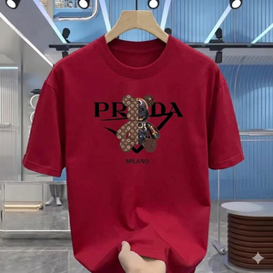 Camiseta de Hombre 100% Algodón Jersey, con Estampado de Letras, Manga Corta, 200g, Alta Calidad, Estilo Urbano, Casual, a la Moda - Product Image 3