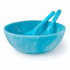 Plato de Resina Clásico Hecho a Mano Ruby Flame con Cucharas - Apto para Lavavajillas, Diseño Redondo para Fiestas y Cocina - Product Image 1