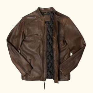 Men’s Ranch <b>Cowboy</b> Leather Jacket – Durable Genuine Leather Western Outerwear Supplier - Product Image 1