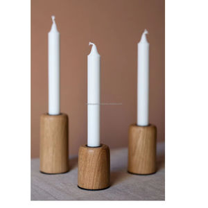 Bougeoir élégant en bois fabriqué à la main pour les mariages et les événements Bougeoir en bois rustique au design minimaliste pour la décoration intérieure - Product Image 1
