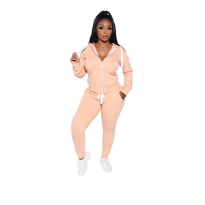 Conjunto de dos piezas formado por sudadera y pantalón, invierno, manga larga, cremallera, alta calidad - Product Image 1