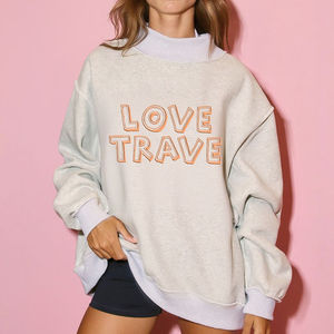 Sudadera con Bordado Personalizado, Estilo Casual, para Invierno y Primavera, Estampada, Talla Grande, 100% Algodón, OEM ODM, Sudadera con Bordado de Letras Griegas - Product Image 1