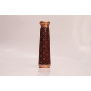 Bouteille d'eau artisanale en cuivre pur avec design imprimé de qualité supérieure, bouteille ayurvédique pour la santé et les cadeaux écologiques - Product Image 1