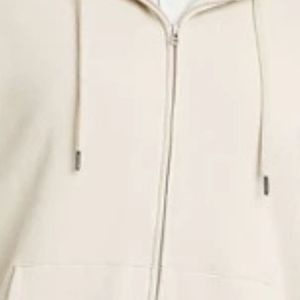 Sweat-shirts unisexes surdimensionnés en coton 100% personnalisés pour l'hiver, logo personnalisé, blanc, épaules tombantes, tissu polaire imperméable, OEM/ODM, poche unie - Product Image 2