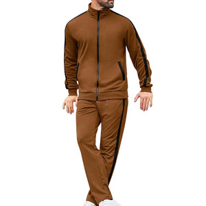 Men's Athletic Full <b>Zip</b>-<b>Up</b> Tracksuit Set 100% Cotton Streetwear Winter Fashion Workout Sweat suit Men's Athletic Jacket and Pant - Product Image 4