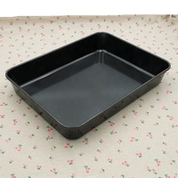 Plat à rôtir en acier au carbone de calibre lourd 11,5 x 15,5 pouces, revêtement antiadhésif, écologique, compatible lave-vaisselle, conforme FDA/LFGB, pour rôtir la dinde