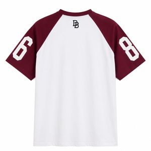 T-shirt Raglan Homme Personnalisé Coupe Oversize Coton Épais Imprimé Graphique Vintage Style Universitaire Manches Courtes Sport - Product Image 2