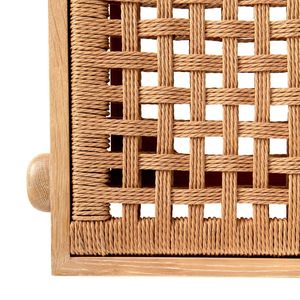 Chaise de salle à manger et de salon contemporaine nordique en chêne massif, durable, minimaliste, tressée à la main, mobilier artisanal moderne pour salle à manger et séjour - Product Image 4