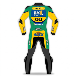 Combinaison de moto en cuir de vachette/canguro Alex Marquez 1 pièce avec protections CE niveau 2 - Product Image 2