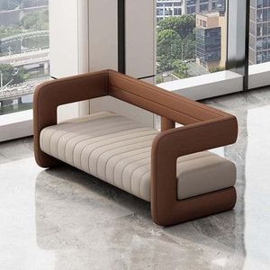 Fauteuil contemporain en teck pour salon - Product Image 1