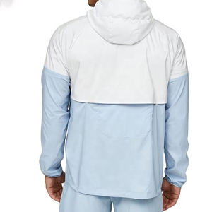 Conjunto Deportivo de Alta Calidad para Hombre, Chaqueta con Cierre y Pantalones Cortos, Diseño Color Block con Parches, Poliéster y Nailon - Product Image 3