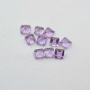 6mm Natural Rose De France Pink Amethyst Asscher Cut Certified Loose Gemstone Square Octagon Shape Stone Precio de distribuidor al por mayor - Product Image 2