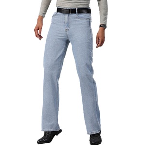 Wholesale Custom Slim Jean Pants for Man High Quality Popular Blue Denim Men's Jeans Washed Men Denim Jeans Pant - Product Image 1