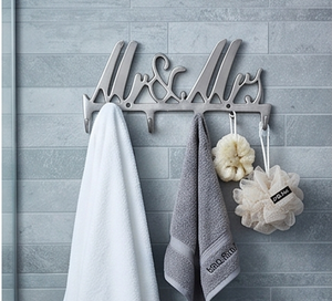 Stylish Mr & Mrs Design Door <b>Hook</b> Stainless Steel Perfect For Wall Mounted Bathroom And Home Decor Bathroom Office Useful Object - Product Image 5