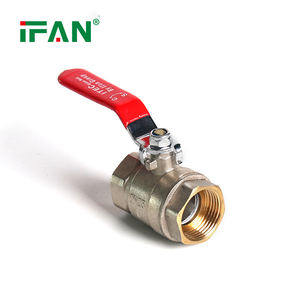Фабрика IFAN продает шаровой клапан 1/4 "-4" красная длинная ручка железный шар PN25 с двойной внутренней резьбой латунные шаровые краны - Product Image 1