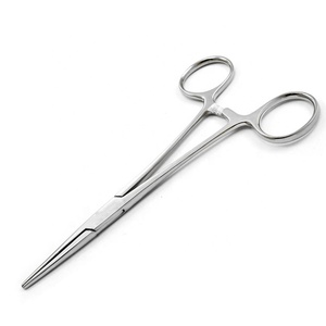 Professional Manual Stainless Steel Kelly Forceps Straight 14 cm Durable Surgical Hemostatic Clamp Locking Medical Instrument - Product Image 1