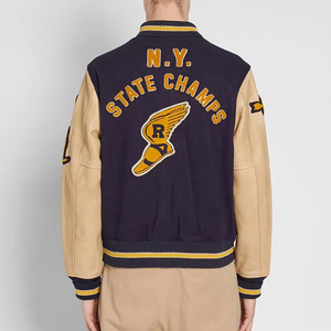 Veste universitaire pour homme sur mesure, écologique, réversible, hiver-automne, avec logo brodé sur le devant, prêt pour OEM/ODM - Product Image 4