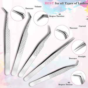 Pinzas de Acero Inoxidable de Alta Precisión para Pestañas, Herramienta de Belleza Duradera con Puntas Suaves, para Extensión de Pestañas, Uso en Salón, Personalizables - Product Image 4