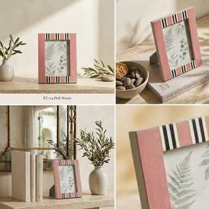Porte-photos contemporain en résine et os incrusté, cadre artisanal haut de gamme pour une décoration élégante de la maison et des souvenirs spéciaux - Product Image 6