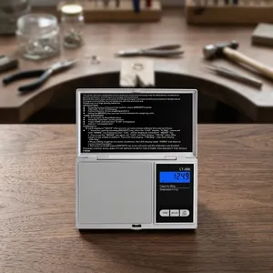Báscula Digital ACE LT 500 de Acero Inoxidable para Joyería, Rectangular, Dorada, 500g*10mg, Pantalla LCD con Retroiluminación, Portátil, con Batería - Product Image 1