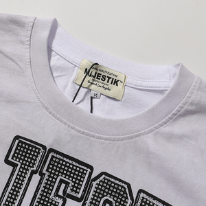 Camisetas Extra Grandes para Hombre Majestik, Diseño con Letras Tejidas, 100% Algodón, Transpirables, Antiencogimiento, Ecológicas, Estilo Urbano - Product Image 5