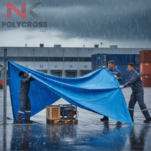 Bâche de protection pliable et portable multicouche pour couvertures temporaires, chantiers de construction, applications agricoles et extérieures - Product Image 2