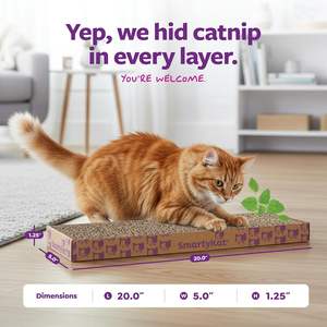 Rascador para Gatos Colgante de Lujo SmartyKat, Corrugado, con Tecnología de Infusión de Catnip, Empaque de Cartón Marrón, Diseño Ancho Individual - Product Image 3