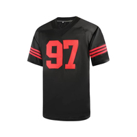 Maillot de football américain personnalisé CLASSICAL TRENDS imprimé par sublimation, col en V, manches courtes, maille respirante, blanc, vert, jaune, pour équipe