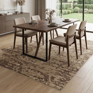 Alfombra decorativa hecha a mano de lana con pelo suave y diseño contemporáneo para espacios residenciales y de hostelería. - Product Image 2