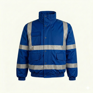 Chaqueta reflectante de invierno 65% poliéster 35% algodón resistente al frío hasta -10 grados, ropa de trabajo de seguridad, ropa duradera. - Product Image 6