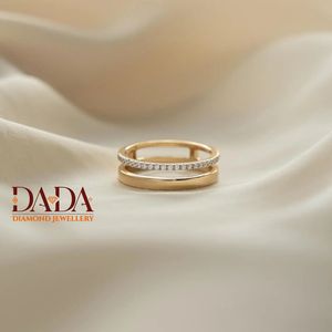 Contemporary Open Band Lab Grown Diamond Ring for Women Floating <b>Wrap</b> Ring Modern Stackable Fine Jewelry Everyday - Product Image 1