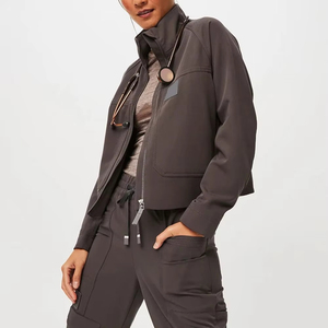 Nuevo Diseño 2026: Chaqueta Quirúrgica Elástica y Transpirable con Cremallera para Doctoras, Uniforme Médico Suave Personalizado para Hospital, Enfermeras y Cirujanas - Product Image 2