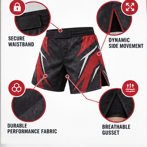 Shorts de combat MMA personnalisés couleur sable du désert, shorts de grappling, fabricant OEM ODM, vêtements de sport sublimés pour l'entraînement - Product Image 5