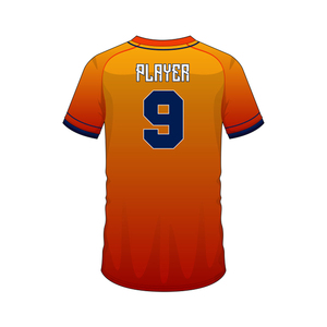ชุดเสื้อเบสบอลชาย สีส้มไล่เฉด พิมพ์ลายด้านหลัง 9 ผู้เล่น โพลีเอสเตอร์ระบายอากาศได้ดี แขนสั้น ทรงปกติ ทุกฤดูกาล - Product Image 4