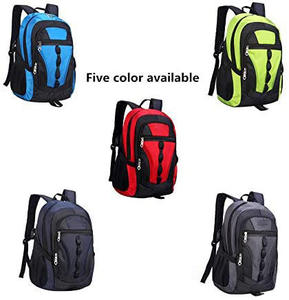 Gemini said Sporty Red and <b>Black</b> School <b>Backpack</b> Water Resistant Travel Daypack with Mesh Side Pockets for Students - Product Image 4