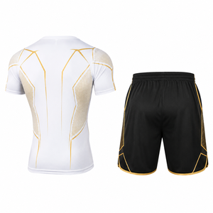 Ensemble de t-shirt de sport et short de course pour homme, vêtements de sport pour la salle de sport, entraînement, fitness, léger, respirant, séchage rapide - Product Image 2