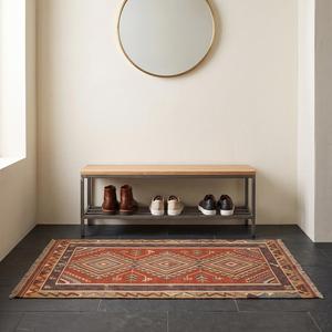 Tapis en laine bouclée tissé à la main - Tapis de sol moderne antidérapant de couleur unie avec franges pour usage domestique et commercial - Product Image 5