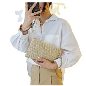 Bolsos de Mano de Paja Elegantes y Bonitos de Primera Calidad, Bolsos de Hombro de Paja Personalizados para Mujer, Productos al por Mayor - Product Image 1