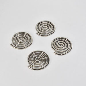 Classic Eco-Friendly Metal Drink <b>Coaster</b> <b>Set</b> with 5mm Thickness and Storage Stand for Apartment Office Coffee Table - Product Image 1