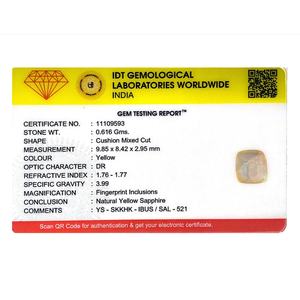 Loose 3.08 Carat Oval Cut Yellow Sapphire Gemstone for Fine Jewelry - Product Image 3