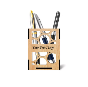 Multifunctional <b>Desktop</b> Stationery MDF Storage Pen Holder MDF Wooden Pen <b>Stand</b> for Home Office & Kitchen - Product Image 5