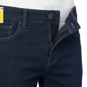 Jeans de Mezclilla para Hombre SAMAVIA |   Jeans Azules de Algodón Elástico Premium, Corte Slim Casual |   Fabricación OEM y Personalizada - Product Image 5