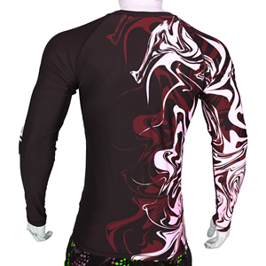 Haut de compression personnalisé pour homme à manches longues, sublimé, pour BJJ MMA, séchage rapide, respirant, pour la gym et le fitness - Product Image 4