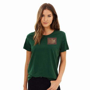 Vêtements d'été pour femmes, couleur verte, manches courtes, col rond, anti-rides, t-shirts pour femmes en vente au Pakistan - Product Image 1