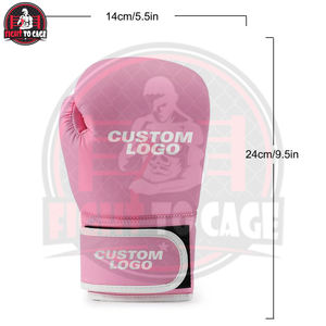 Guantes de Boxeo de Artes Marciales para Niños, 16 oz, de Piel Sintética PU, Hechos a Mano, Duraderos, Color Rosa y Blanco, OEM ODM, Buena Venta, Novedad 2026 - Product Image 2