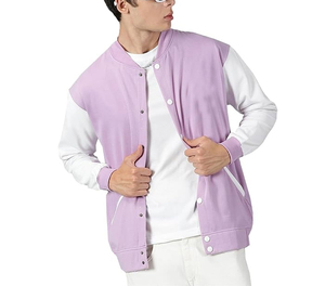 OEM Customizable 100% Fleece Chenille Embroidery <b>Baseball</b> Letterman Varsity <b>Jacket</b> <b>for</b> <b>Men</b> Long & Hooded with Reversible Feature - Product Image 3