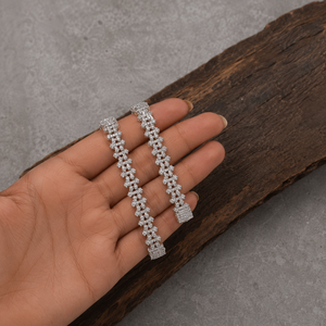 Wholesale Pragalbh Jewels 925 Sterling Silver <b>Iced</b> <b>Out</b> Moissanite Cluster Tennis Bracelet Unisex Luxury Hip Hop Jewelry 32g - Product Image 2