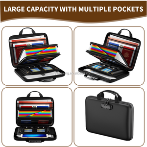 YHX Fireproof <strong>Document</strong> Box <strong>Document</strong> Passport Important Items <strong>Bag</strong> Hard Shell Fireproof <strong>Document</strong> Laptop <strong>Bag</strong> with Zipper - Product Image 6